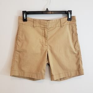 J Crew Tan Chino Shorts, Size 0